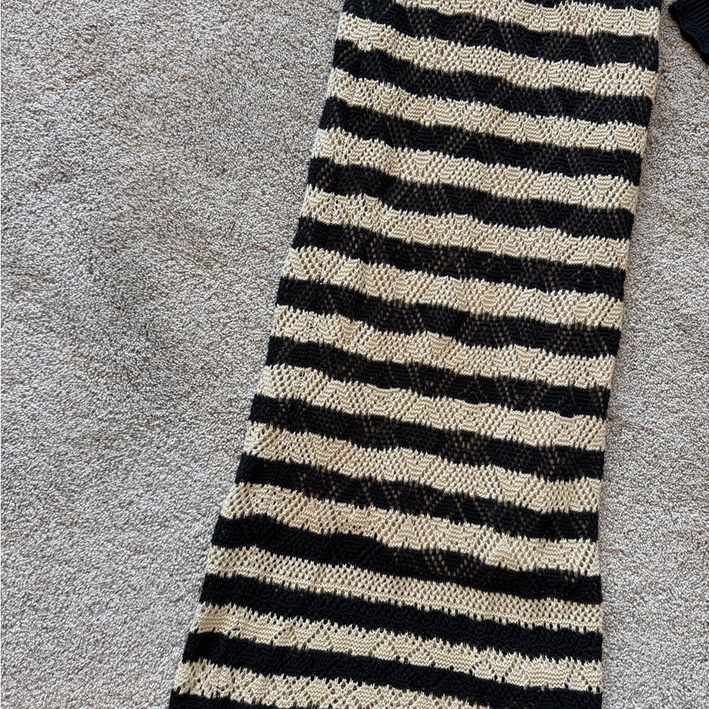 Women’s Freshman 1996 Black and Cream Striped Set- Size Small - Picture 2 of 6